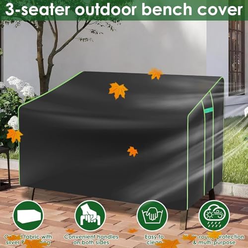 Funda para banco exterior impermeable con ventilación para sofá de dos plazas 3