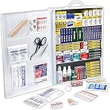 Rapid Care First Aid 80095 4 Shelf ANSI/OSHA Compliant All Purpose First Aid Cabinet, Wall Mountable, 1,100 Pieces