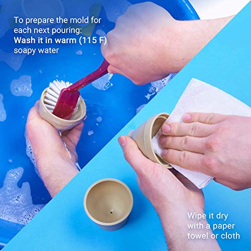Candle Shop - Egg Shaped Candle Mold - Height: 3.5 In, Width: 2.3 In - 30 Ft. Of Wick Included As A Gift - Plastic Candle Molds For Candle Making #TOP5