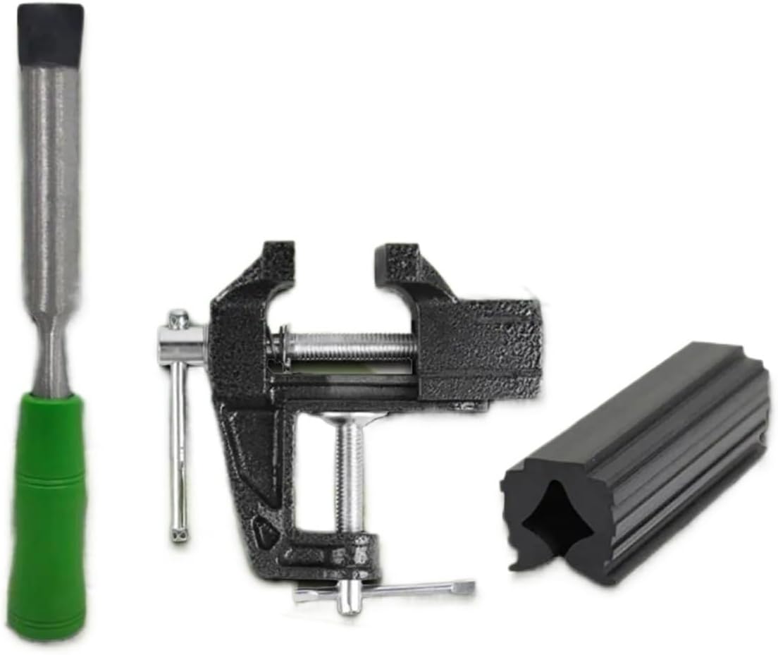 3-Piece Golf Grip Removal Tool Kit with Vise Clamp Attachment for Club Regripping
