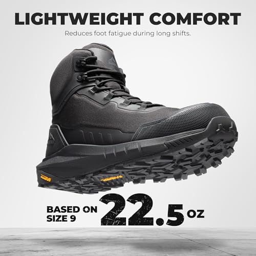 Image of NORTIV 8 Composite Toe Boots for Men ASTM F2413-24 Safety Work Boots Lightweight Anti-Fatigue Non-Slip with Zipper for Warehouse Construction, Terrascope-nano