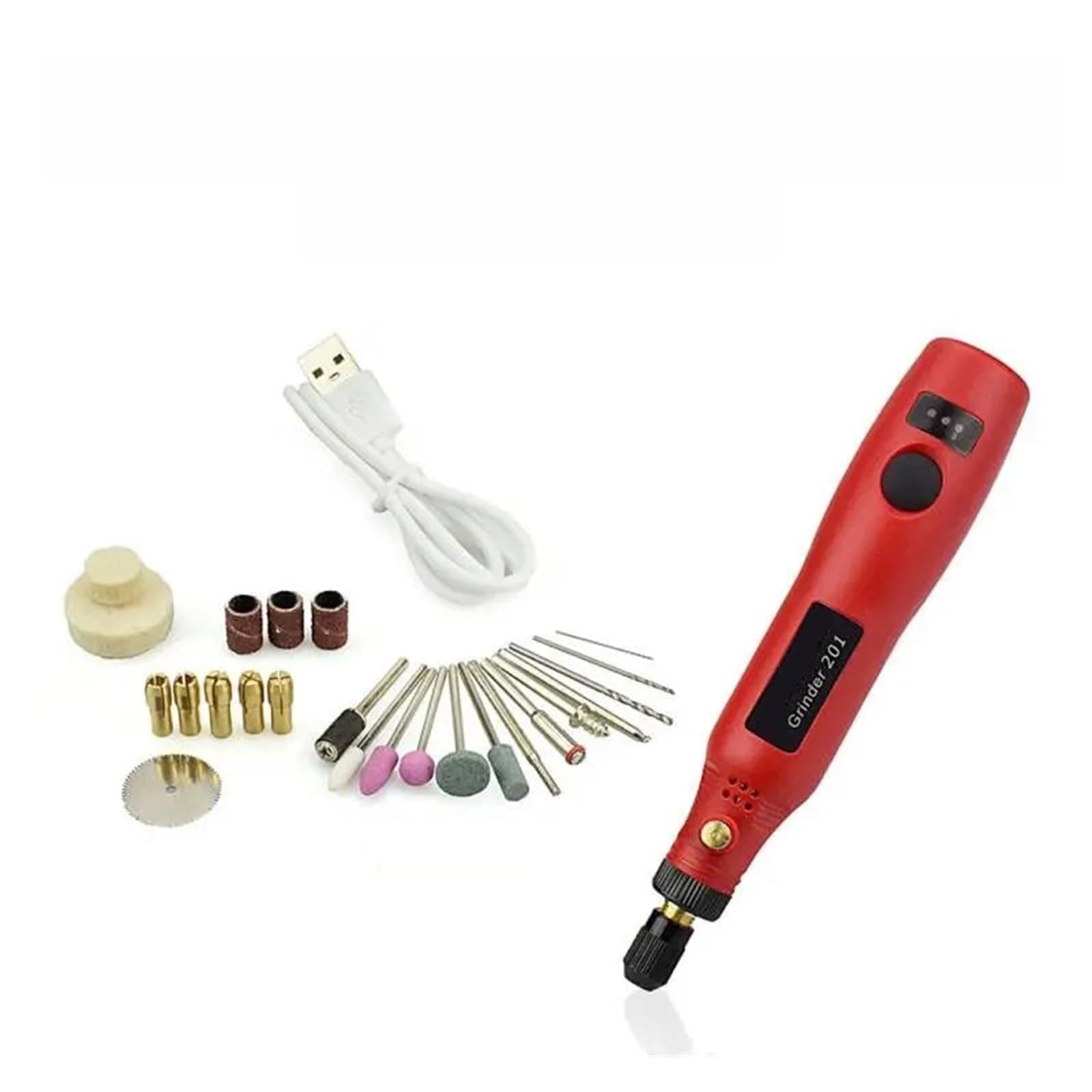 LNHHG Mini Rotary Tool USB DC 5V 10W Variable Speed Wireless Grinder for Wood Carving Engraving(D)