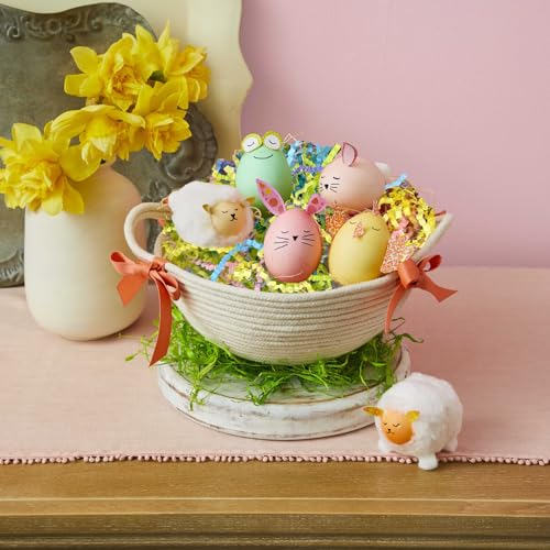 Image of ZEBMOON 2 LB Easter Crinkle Cut Paper Shred Filler Great for Gift Wrapping, Basket Filling, Birthday, Wedding, Easter, Mother's Day, Carnival, New Year Party Decorations Filling Supplies Rainbow