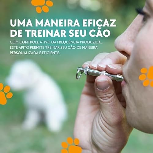 Apito de Adestramento para Cães: Treine Seu Pet de Forma Eficiente, Frequência de 8000 Hz a 48.000Hz