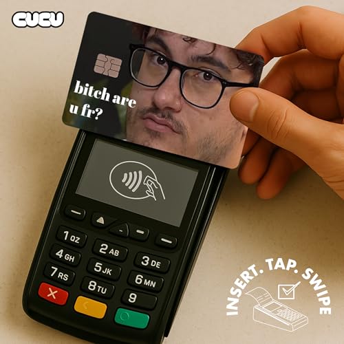 Credit Card Skin Debit Card Stickers for Key, Debit, Credit, Bank Card 4PCS Card Skin for Adults (Are U Fr)4