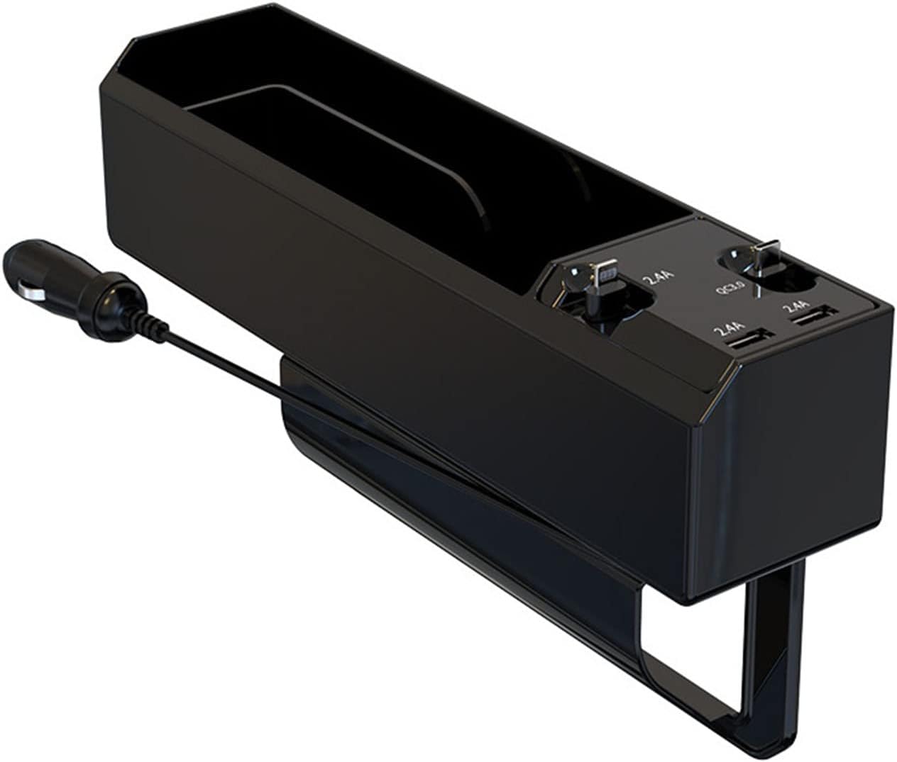 Men's Car Side Seat Organizer For Drinks Key Wallet (Black, First Officer)