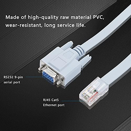 Console Cable RJ45 to DB9,RJ45 to RS232 Female Serial Port Cable for Console Switches and Firewall Equipment-Blue