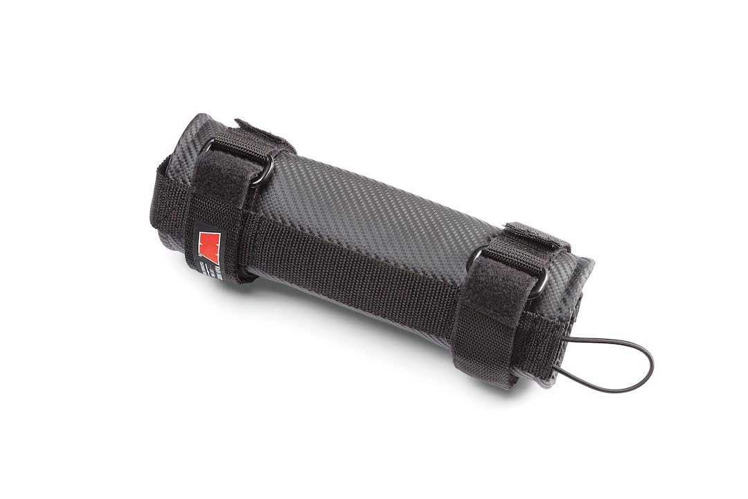 WARN Soporte para extintor de incendios con barra antivuelco de, equipado con material elástico, resistente a los elementos y rayos UV, perfecto para camiones, Jeeps, SUV o laterales, negro