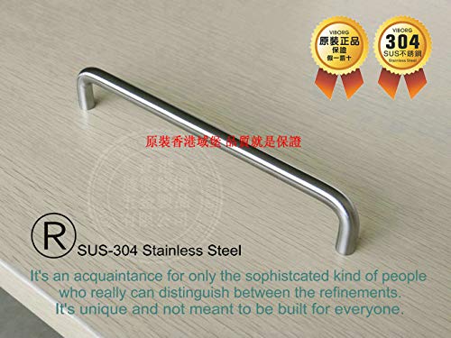 VIBORG 10 Pieces Solid SUS304 Stainless Steel Modern Kitchen Cabinet Cupboard Door Handles Pull Wardrobe Vanity Dresser Drawer Handle Pulls Satini Nickel Brushed (10 - Image 2