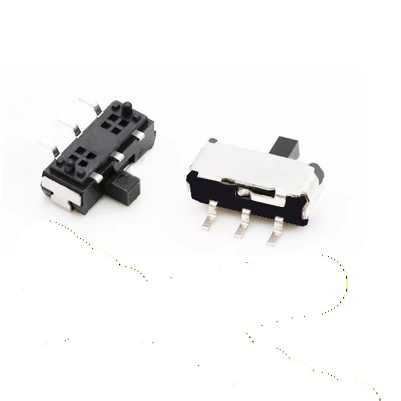 Interruptor MSKT-12D14 H = 2MM/3MM/4MM Interruptor deslizante 3 pines DIP 2 posiciones PCB montaje palanca manija 1 Uds(H 2MM)