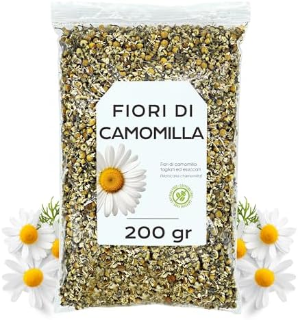 Fiori di Camomilla Secchi 200 gr - Camomilla Dolce per Infusi e T...