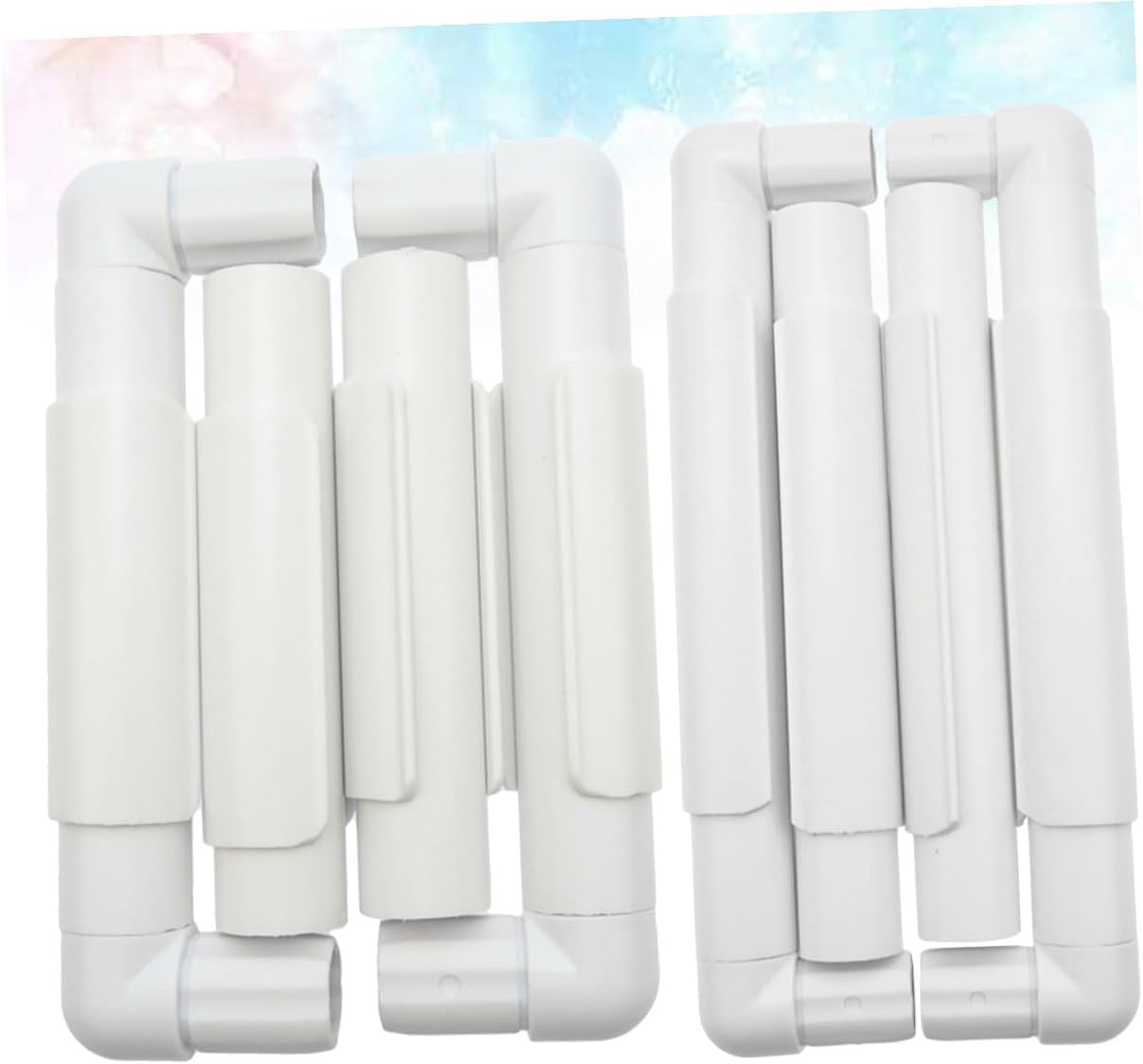 White Clip Embroidery Frame for Silk Painting and Quilting, 2 Sets
