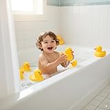 kalafona 4.3inch(11cm) Waterproof No Squeak No 'Bebe' Noise Rubber Funny Yellow Duck/Ducikes Bath/Pool/Water Float Toy Without Hole No Hole for Kids - 6