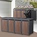 Produktbild ML-Design Mülltonnenbox 4er mit Pflanzdach, Mülltonnenverkleidung 4 Tonne, 240L, 260x80x124 cm, Anthrazit-Eiche dunkel, aus Stahl, wetterfest, Müllbox mit Tür, Mülltonnecontainer Mülltonnenabdeckung