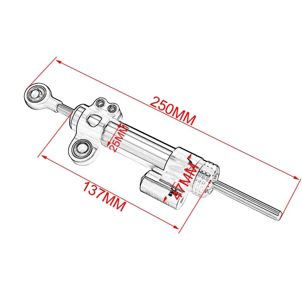 Amortiguador De Dirección Para Y&AMAHA Para MT-09 Para MT-07 Para YZF R1 Para YZF R6 Para XJR1300 CNC Universal De Aluminio Amortiguador De Motocicleta Dirección Estabilizador Control De Seguridad Est