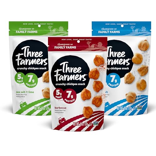 Three Farmers – Roasted Chickpeas Variety Pack | Sea Salt
