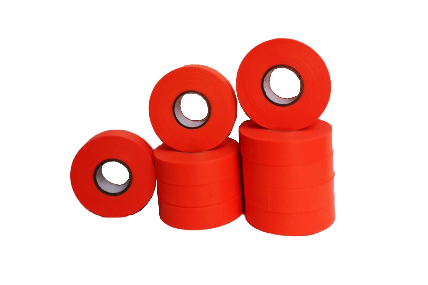 Flagging Tape， Survey Ribbon for Boundaries and Hazardous Areas Non-Adhesive Surveyor Tape with 1" Width, 150' Length -15F Temperature Resistance at Summer(Pack of 10) (Pink)