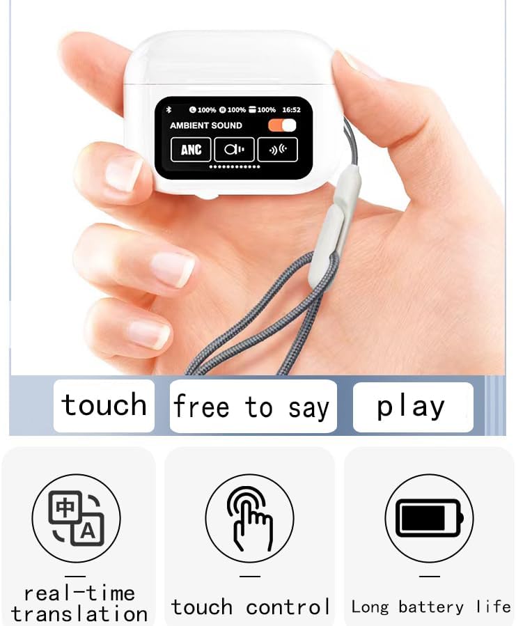TEEPOCH AI Language Translator Earbuds,OWS Real-Time 4-in-1 Translation Earbuds 144 Languages & Accents, Bluetooth 5.4 Translation Device for Travel/Business/Learning (White+Black) image 7