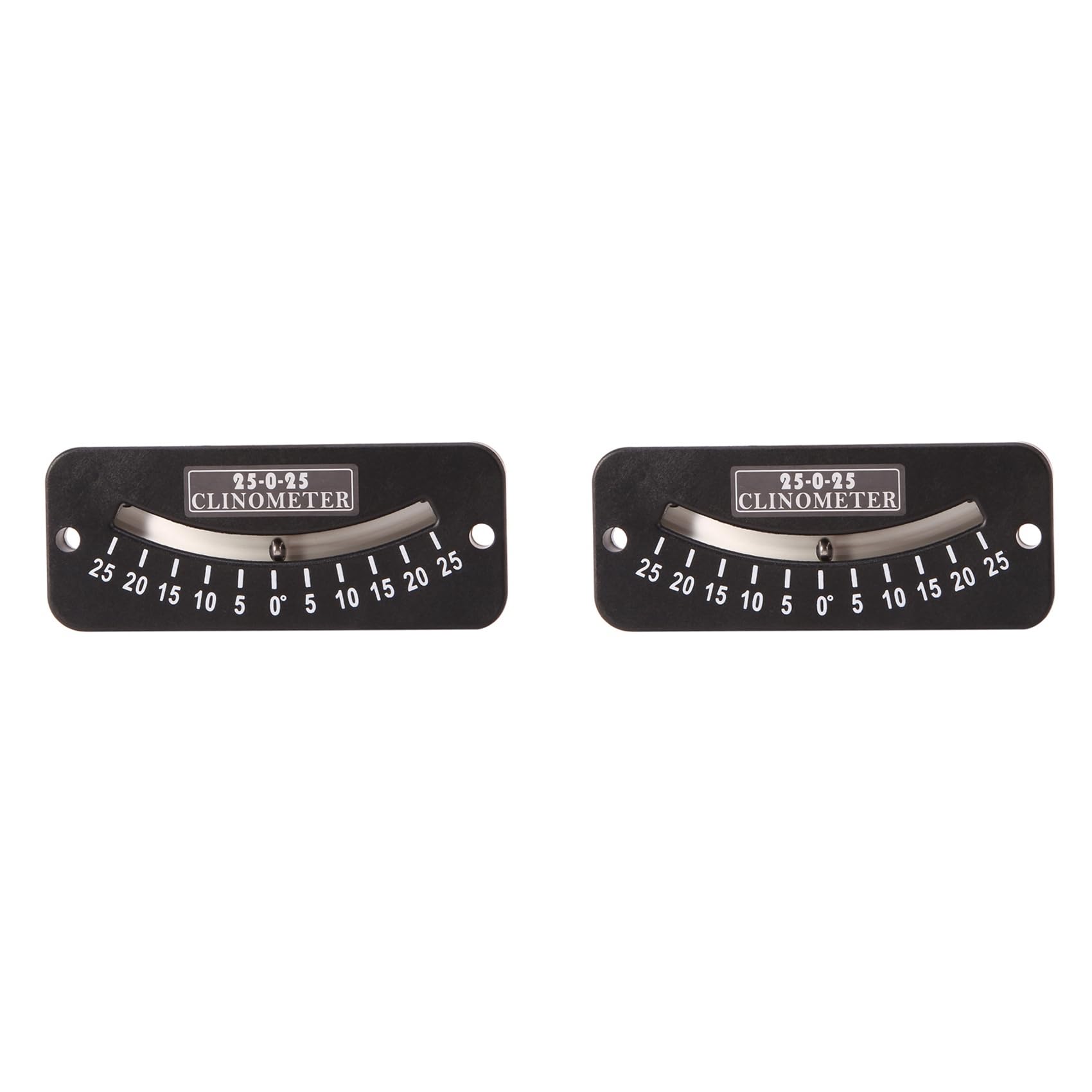 Aundhegrtt Black 2X 25-0-25 Inclinometer Mini Protractor Inclinometer Angle Measuring Instrument Tilt Gauge Slope Meter