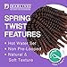 Darling Spring Twist 2X Crochet Hair Extensions (1 Pack, 2 per pack), Bomb Twist, Natural and Soft Texture, Black Afro curly 2X per Pack, 24 Inch, #1/350