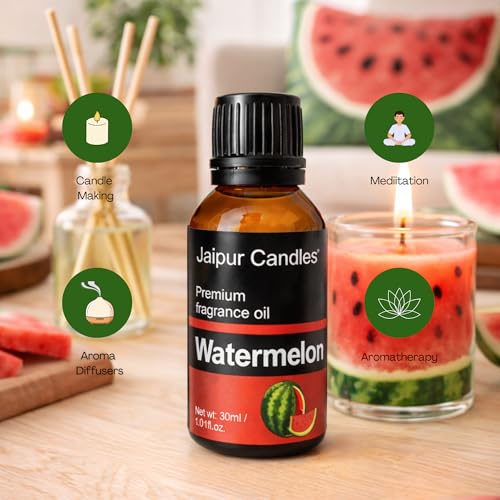 Image of Fragrance Oil | 30 ml | Aroma Oil for Home Fragrance | Best for Aromatherapy | Use in Diffusers, Candles, Air Fresheners (30ML, Watermelon)