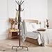 Simple Houseware Standing Coat and Hat Hanger Organizer Rack, 12 Hooks, Bronze