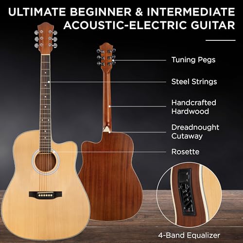 image for Best Choice Products Beginner Acoustic Electric Guitar Starter Set w/ 