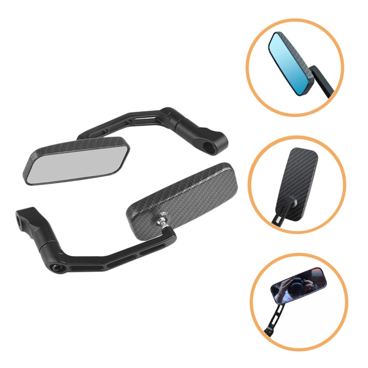 Toyvian 1set Specchietti Retrovisori Per Scooter Antiriflesso Facile Installazione Compatibili Con Veicoli Elettrici e Design Modificato Snake Skin