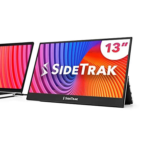 Image of SideTrak Solo Pro 13' Freestanding Portable Monitor | 1080p LED .04' Thin | Kickstand | 10ms Response Time | 60Hz Refresh Rate | USB-C, Mini HD | 1.3 lbs. Travel Monitor