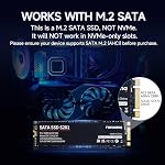 Fanxiang S201 128GB M.2 SATA SSD 2280 SATA III 6Gb/s Interne Solid State Drive, SLC Cache pour Speed Boost, lisez Speed jusqu'à 550MB/sec, Compatible avec Ordinateur portable et PC Ordinateurs de bureau (noir)