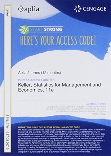 Bundle: Statistics for Management and Economics... 1337589624 Book Cover