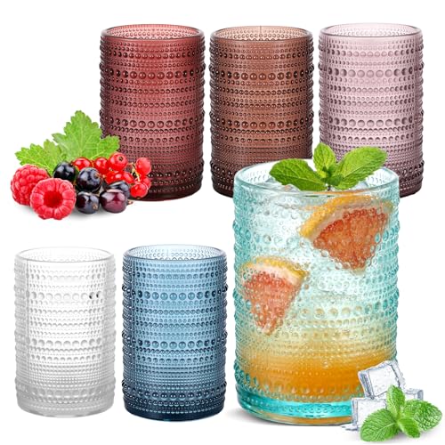 TranRantic Hobnail Drinking Glasses Set of...