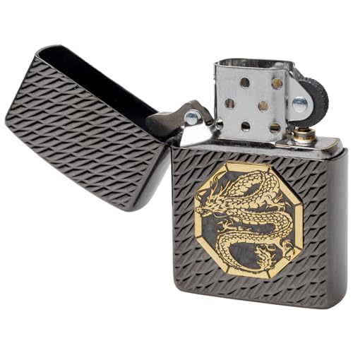 Encendedor Zippo Oil Flint Armor Dragón Negro miniatura 5