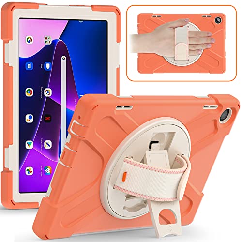 Lenovo Tab M10 (��3����) TB-328FU TB-328XU 10.1" 2022 �P�[�X �V���R�� 360�x ��] �n���h�z���_�[ �X�g���b�v �X�^���h �L�b�Y �ϏՌ� �h�o ��v ��� �Ў� �ϋv �����h�~ �n�[�h Lenovo Ta