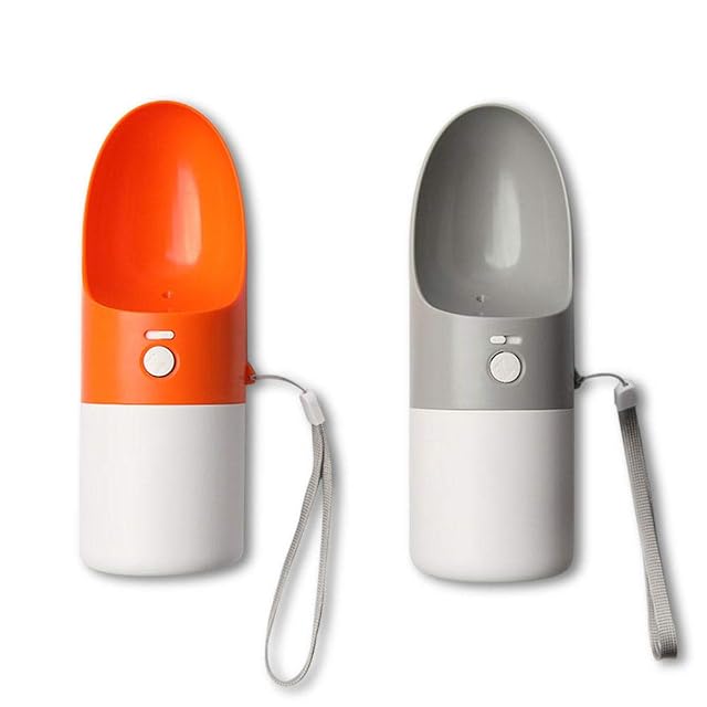 Foto 2 de 7 de HaiMa Moestar Rocket Pet Accompanying Cup Outdoor Travel Watering Food 270Ml Botellas De - Orange L