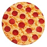 CASOFU Pizza Blanket, White Elephant Gifts for Adults Teens Kids Men Women, 285 GSM Soft and Comfortable Flannel Realistic Food Blanket Funny Birthday Gag Gifts for Boys and Girls(Flaming, 60 inches)
