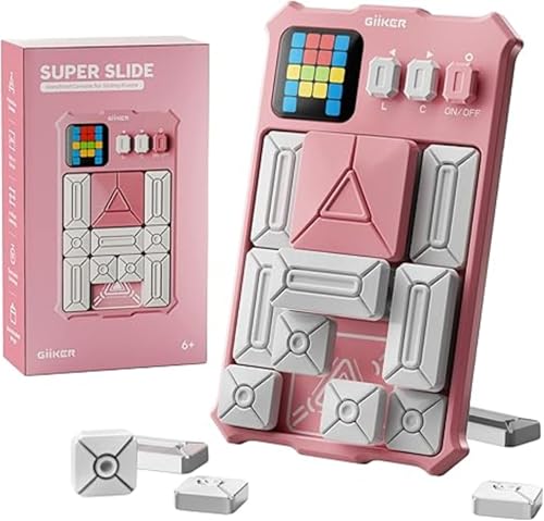 GiiKER Super Slide Puzzle-Spiele Originales Denkspiel mit über 500 Herausforderungen Spielzeug für Kinder und Teenager Reisespiele Geburtstagsgeschenke Aktivitäten für Roadtrips (Baby Pink)