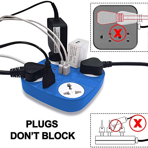 ADDMAX Extension Cord with USB Port 10A 220V50/60Hz [6 Outlet with 2 USB Port] [Fire Proof