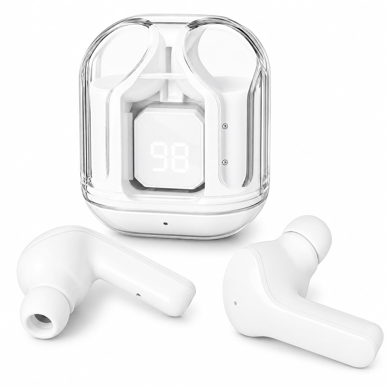 Wireless Bluetooth Earphones with Smart LED Charging Case | TWS in-Ear Earbuds with Noise Isolation, Touch Control & Long Battery Life for Music, Calls & Gaming (White)-image-19
