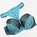 Swbreety Ladies Bra Set lace Fashion Gathered Sexy Push high Underwear Blue