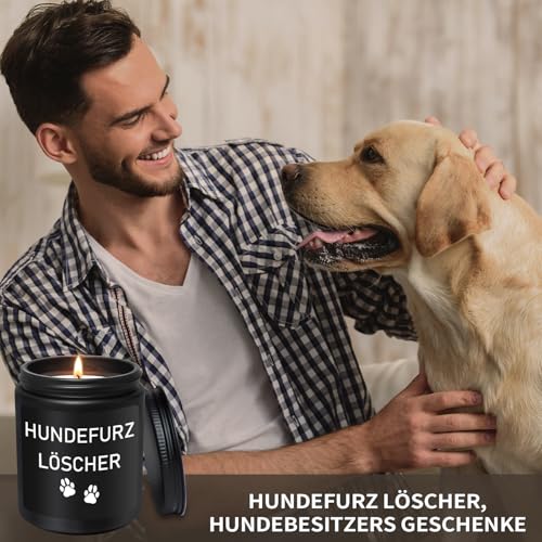 LUXHOMY Hundefurz Löscher, Geschenk Hundehalter, Geschenk für Hund Mama, Papa, Hundefurz Löscher Kerze, Geschenke für Hundebesitzer, Hund Candle - Schwarz