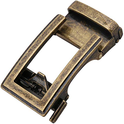 Herren-Gürtelschnalle mit Ratsche, 36 mm, automatische Schiebe-Gürtelschnalle, für Ledergürtel, passend für 34â€“36 mm Breite (Antike Bronze 2) Cover