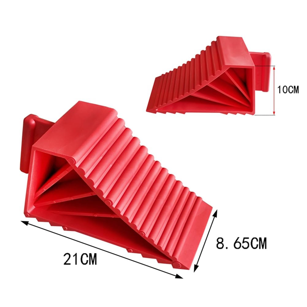 Paquete de 2 Calzos para Ruedas de PláStico Resistente, Calzos para NeumáTicos para Remolques de Viaje, VehíCulos Recreativos, Caravanas y Camiones
