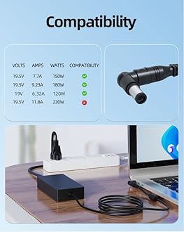 Gaming Charger Fit for MSI-Laptop-Charger (Replacement Fit for GF63 GF65 Thin GS65 Stealth 180W 150W 120W)(with UL Safety Certification)