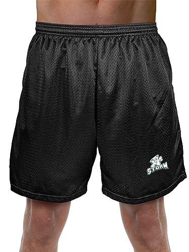 Lake Erie College Primary Mark Men's Athletic Shorts 7" Inseam, Black, XL