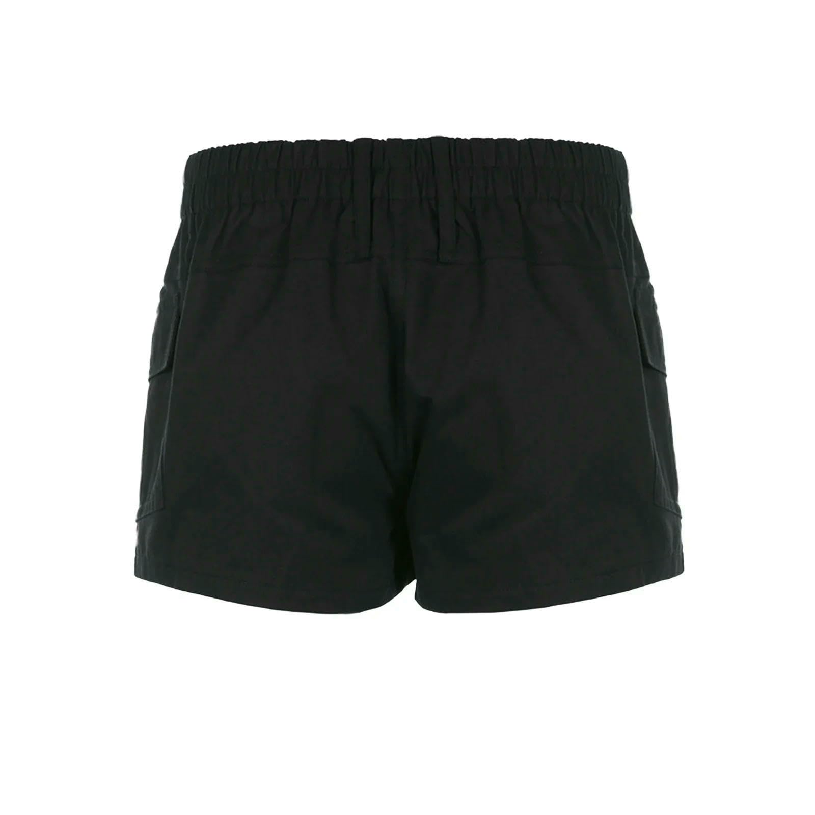 Shorts Donna Pantaloncini Cargo da Donna, in Denim retrò alla Moda A Vita Bassa, Sexy Casual Estivi, con Tasche-Nero-s