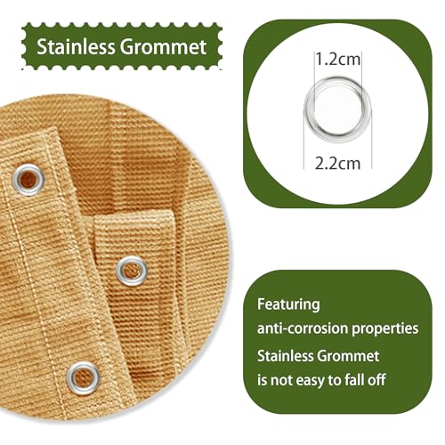 Filet d'ombrage 2x2.7m crème perméable pour serre et jardin - 6