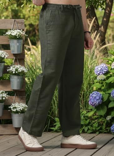 Image of Men's Multi Color Cargo Casual Trousers | Men's Regular Fit Straight Pants | Comfortable Stylish Cargo for Men | Soft Fabric for Everyday Wear, Travel & Office | Linen Cotton Bottom Wear