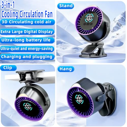 QEPJO 2026 Upgrade Car Fan