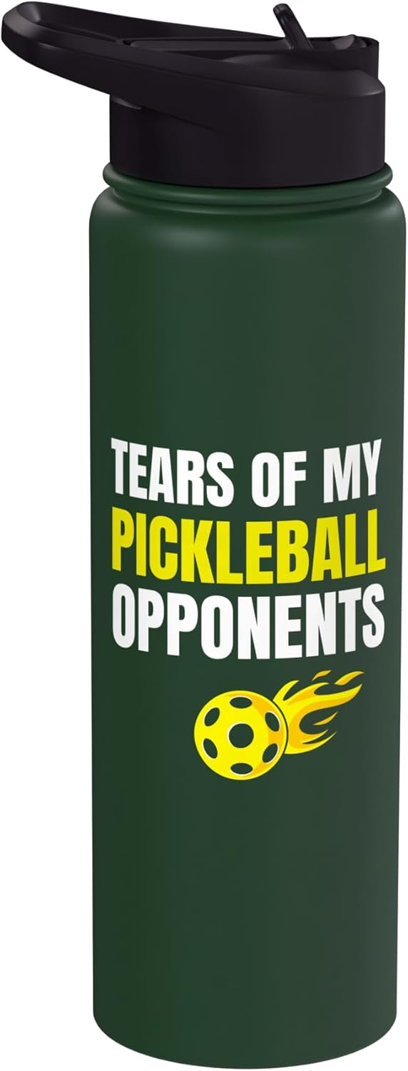 Tears Of My Pickleball Opponents Pickle ball Players Stainless Steel Insulated Water Bottle